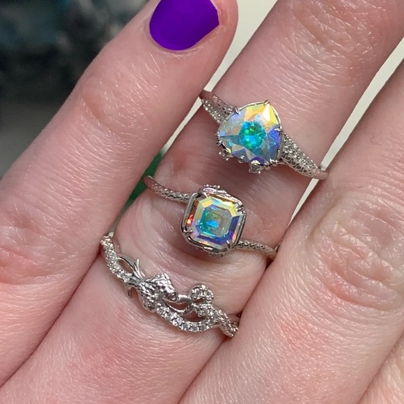 3 Fragrant Jewels Sterling Silver Pisces Zodiac Rings - Sizes 7-9 - Picture 8 of 8